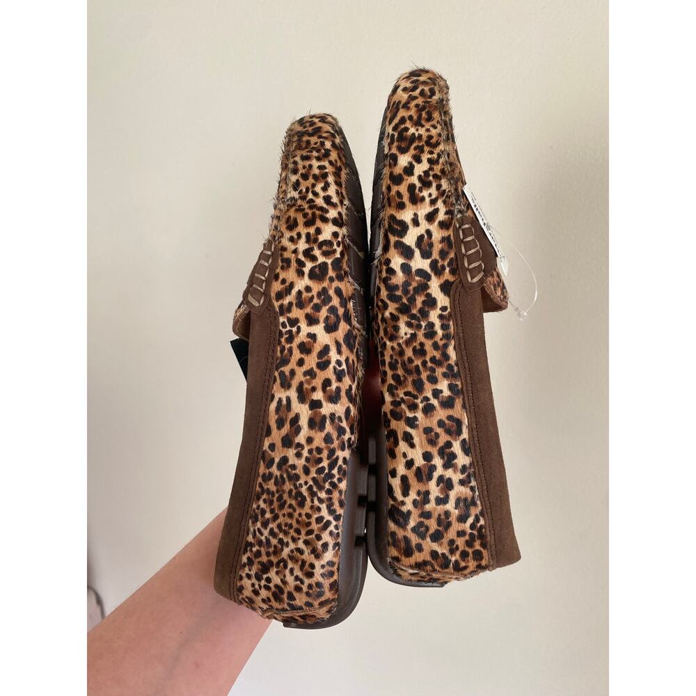 NWT Lauren Ralph Lauren Carley II Brown Leopard Print Calf Hair-On Loafers 7.5 B - Picture 8 of 9